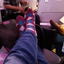Complimentary socks provided by Air New Zealand. I was traveling in style.